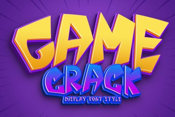 Game Crack: A Bold Display Font for Creative Projects