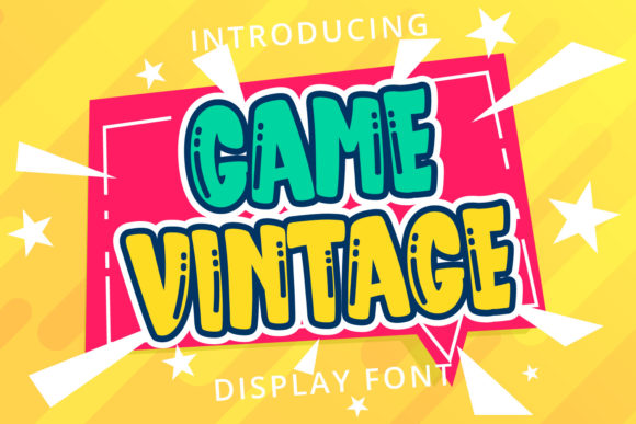 Game Vintage: A Bold Display Font for Dramatic Design