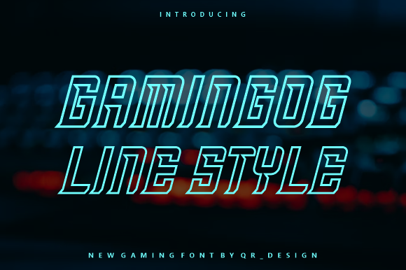Gamingog Line: Bold Display Font for Game Branding