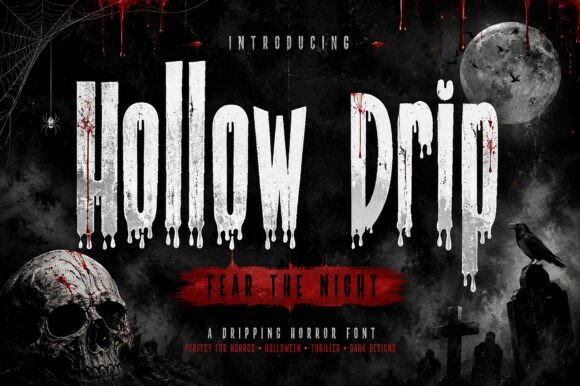 Hollow Drip: A Typeface That Haunts the Page