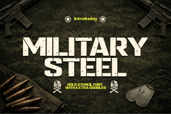 Military Steel: Command Attention with This Bold Typeface