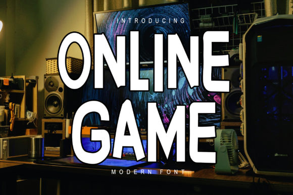 Online Game: A Bold Display Font for Dynamic Designs