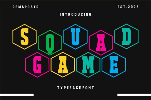 Squad Game: A Bold Typeface for Modern Digital Designs