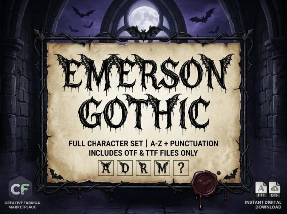 Unleash Shadows: The Emerson Gothic Typeface