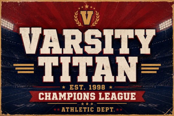 Varsity Titan: The Bold, Athletic Font for Dynamic Designs